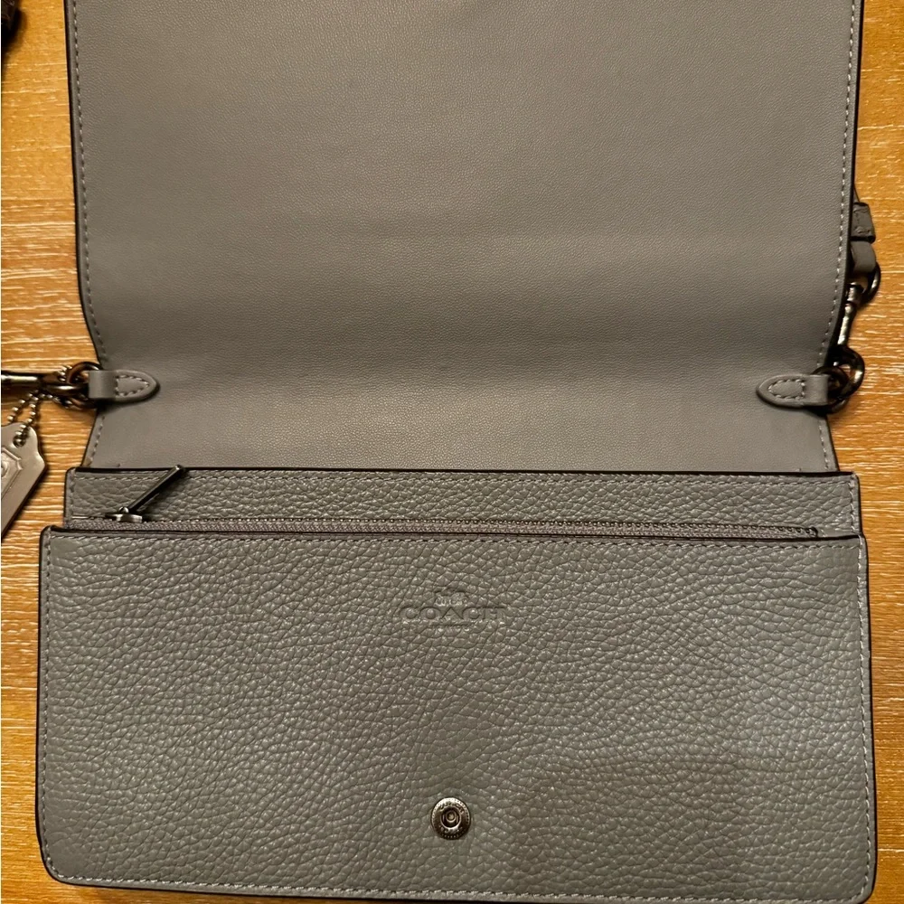 Coach Gray Leather Crossbody Bag - Picture 6 of 9